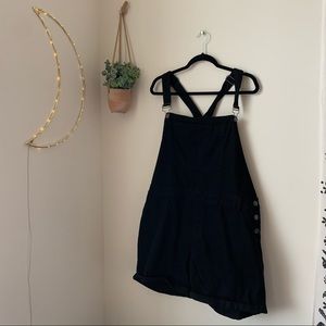 Black Overall Shorts